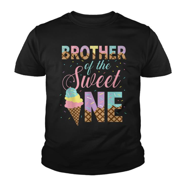 Brother Of The Sweet One Ice Cream 1St First Birthday Family  Youth T-shirt
