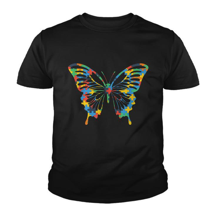 Butterfly Autism Awareness Amazing Puzzle Tshirt Youth T-shirt