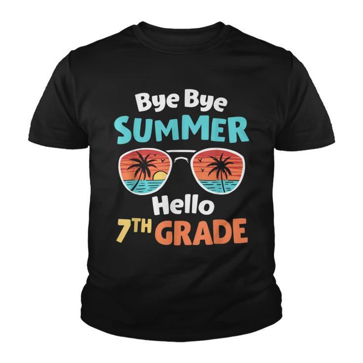 Bye Bye Summer Hello 7Th Grade First Day Back To School Kids  Youth T-shirt