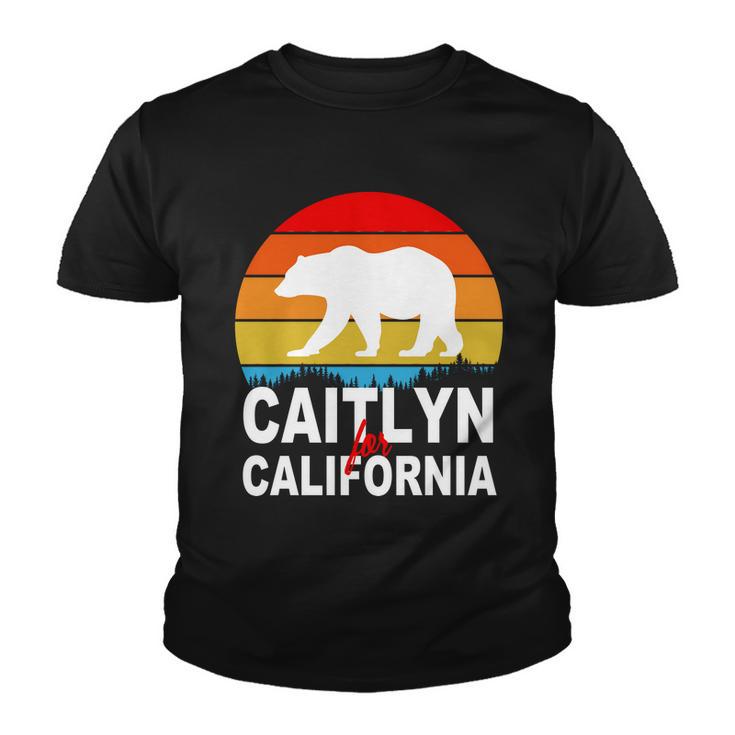 Caitlyn For California Retro Cali Bear Youth T-shirt