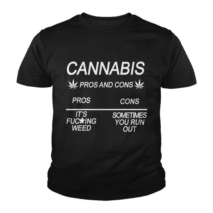 Cannabis Pros And Cons Weed Youth T-shirt