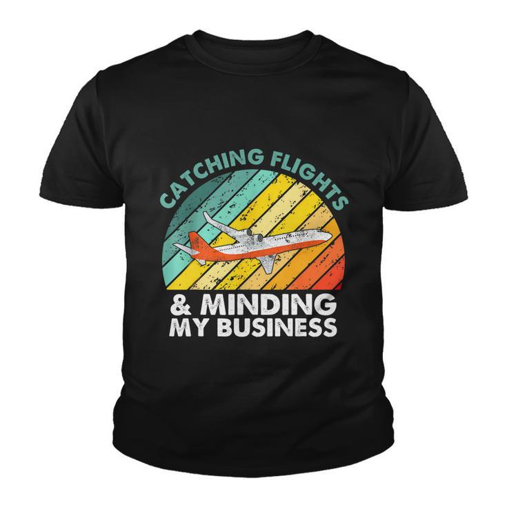 Catching Flights & Minding My Business Vintage V2 Youth T-shirt