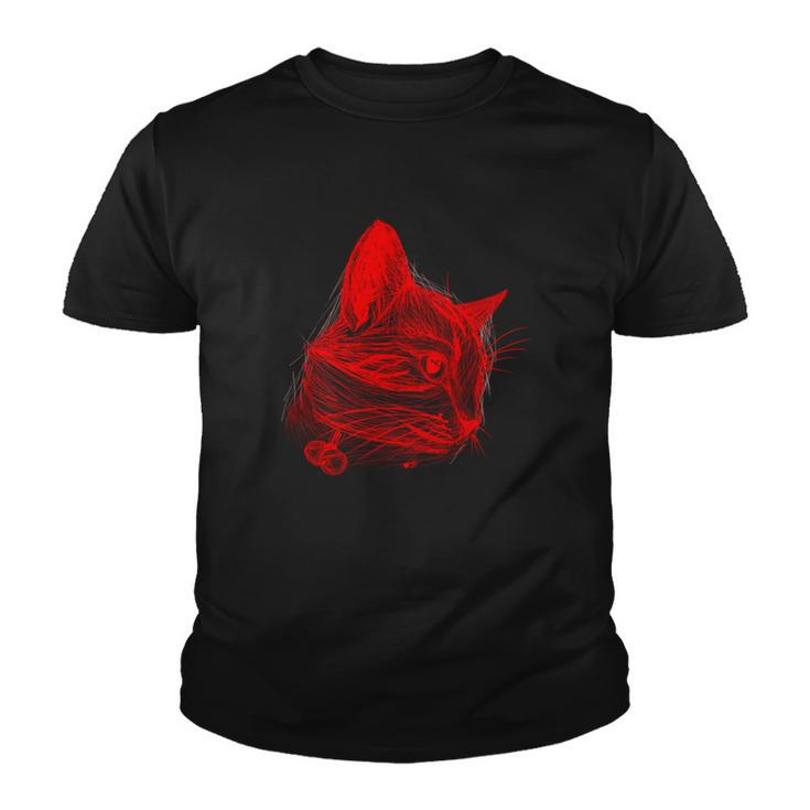 Catshirts Great Gift Cat Scribble  Youth T-shirt