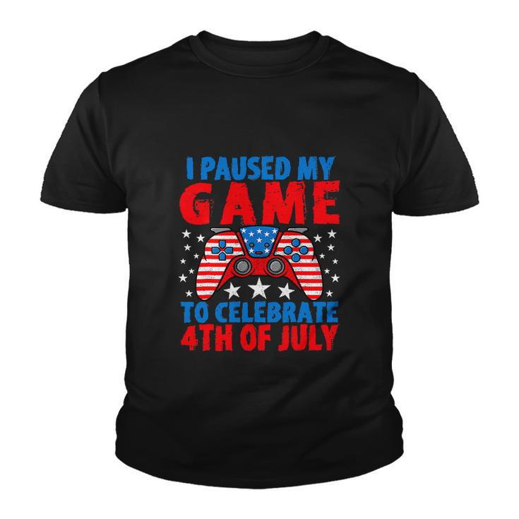 Celebrate 4Th Of July Gamer Funny Fourth Youth T-shirt