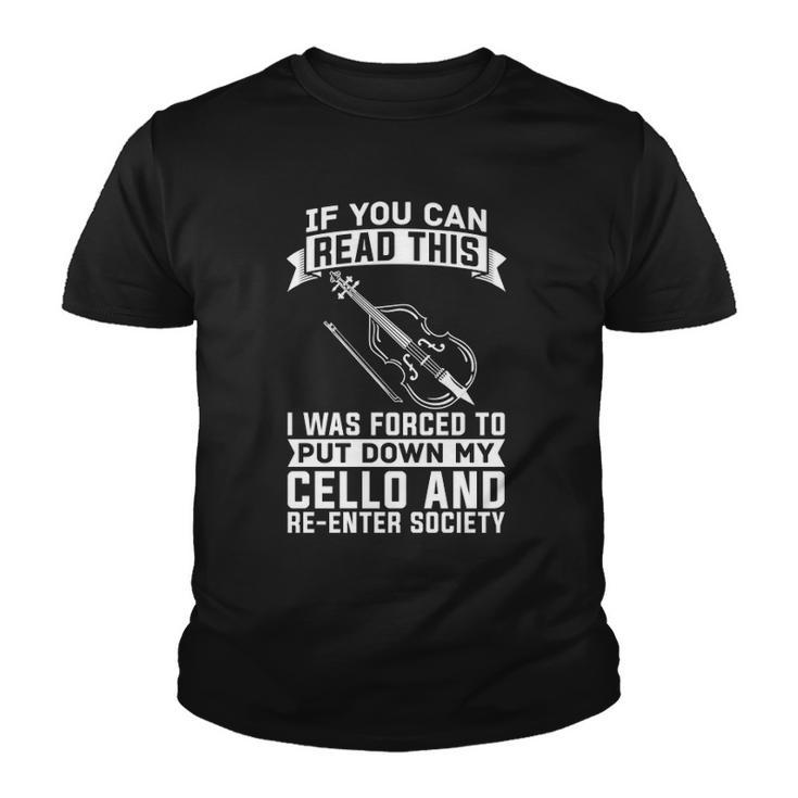 Cello Musician &8211 Orchestra Classical Music Cellist  Youth T-shirt