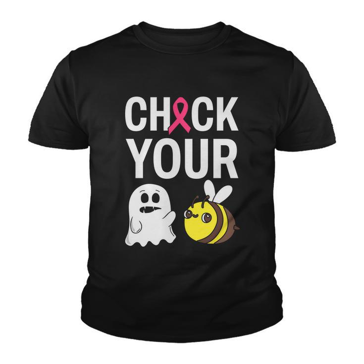 Check Your Boo Bees Breast Cancer Squad Breast Cancer Awareness Youth T-shirt