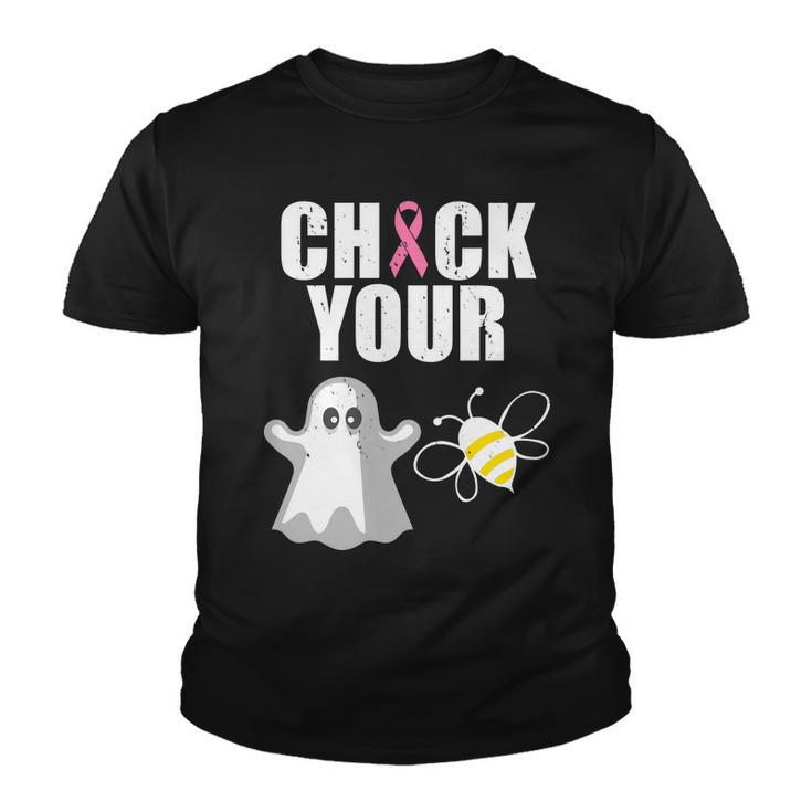 Check Your Boobies Breast Cancer Halloween Tshirt Youth T-shirt