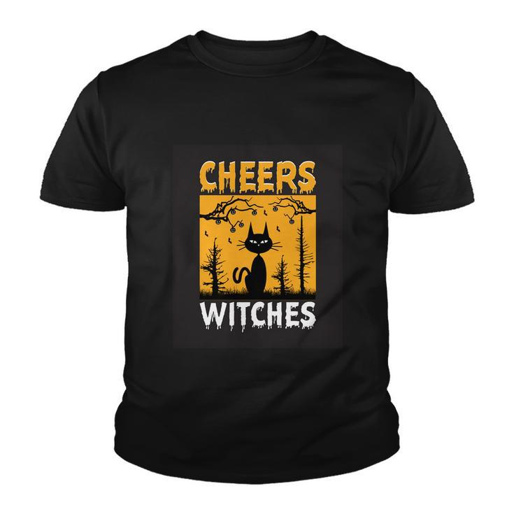 Cheers Witches Cats Halloween Quote Youth T-shirt