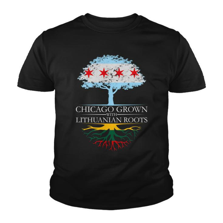 Chicago Grown With Lithuanian Roots Tshirt V2 Youth T-shirt