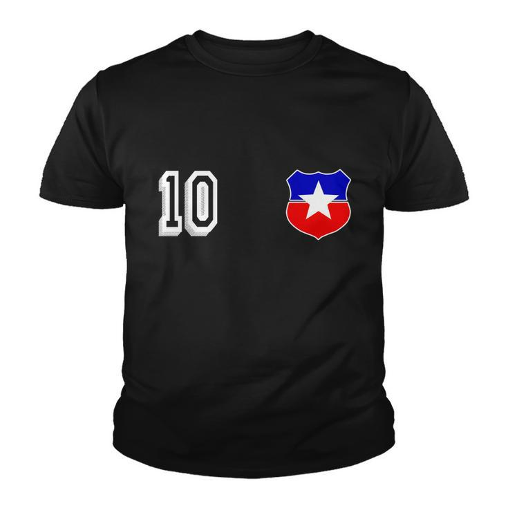 Chile Soccer La Roja Jersey Number  Youth T-shirt