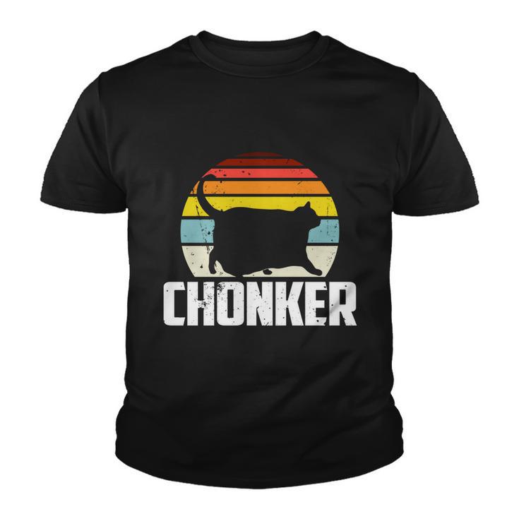 Chonker Fat Cat Meme Funny Chonk Cat Gift Youth T-shirt