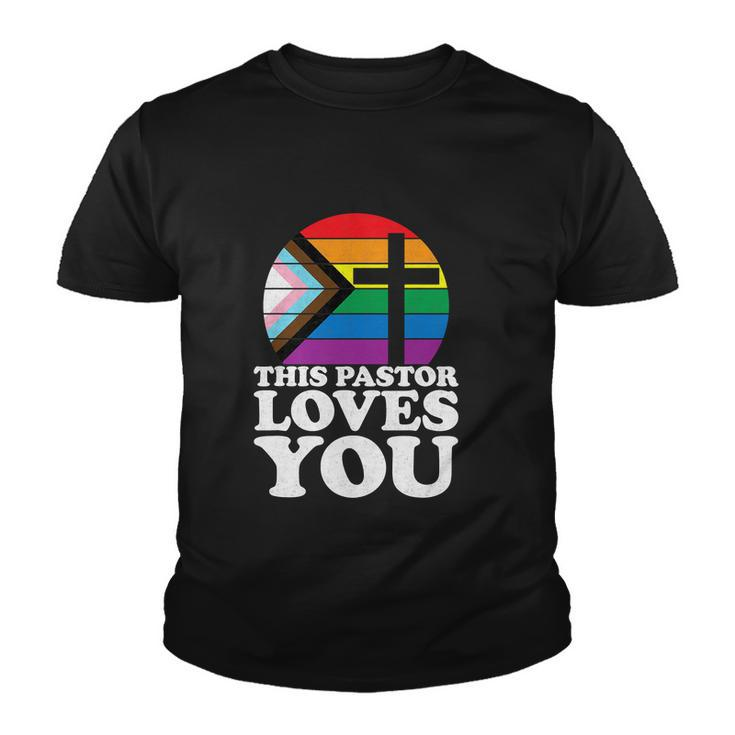 Christian Ally Inclusive Pride Clergy This Pastor Loves You Youth T-shirt