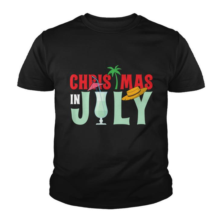 Christmas In July Merry Christmas Summer Funny Santa Youth T-shirt