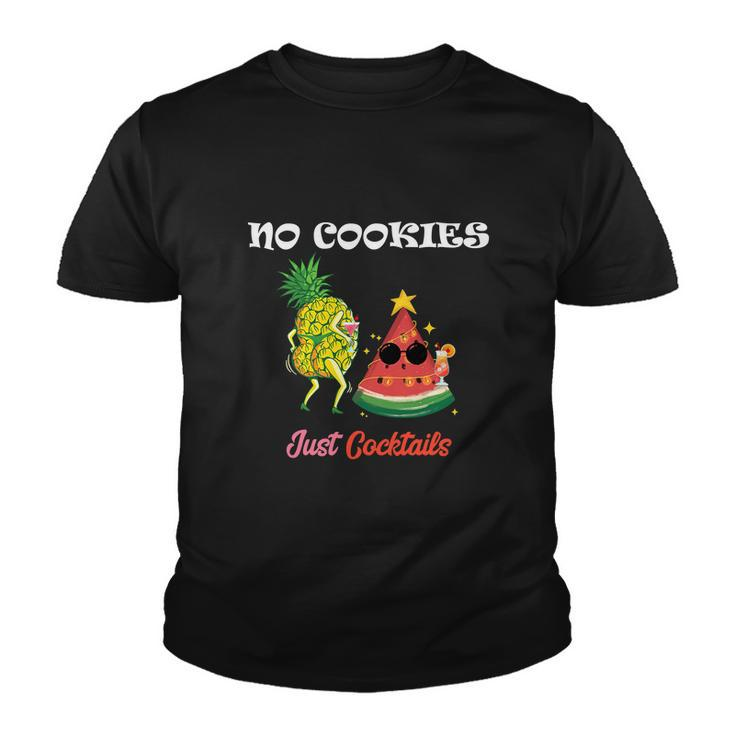 Christmas In July No Cookies Just Cocktails Summer Youth T-shirt