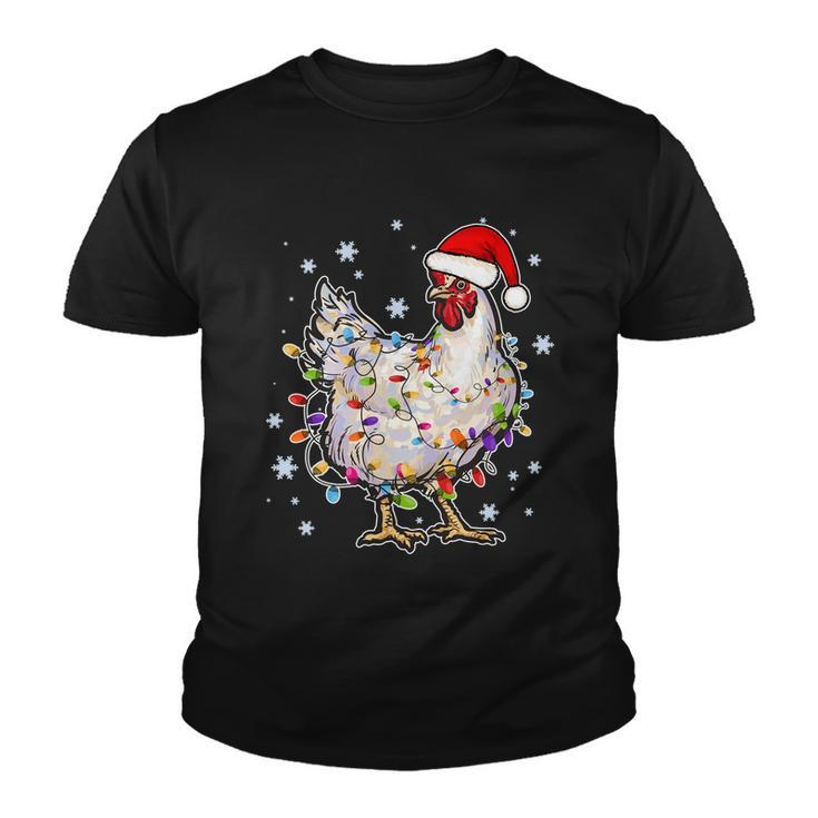 Christmas Santa Chicken Tshirt Youth T-shirt