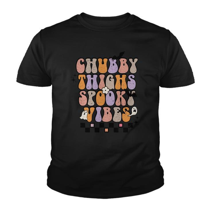 Chubby Thights And Spooky Vibes Halloween Groovy Youth T-shirt