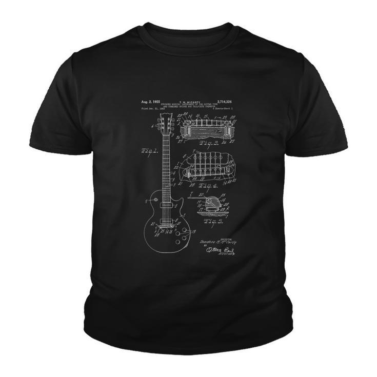 Classic Vintage Patent Print 1955 Rock Guitar Cool Gift Youth T-shirt