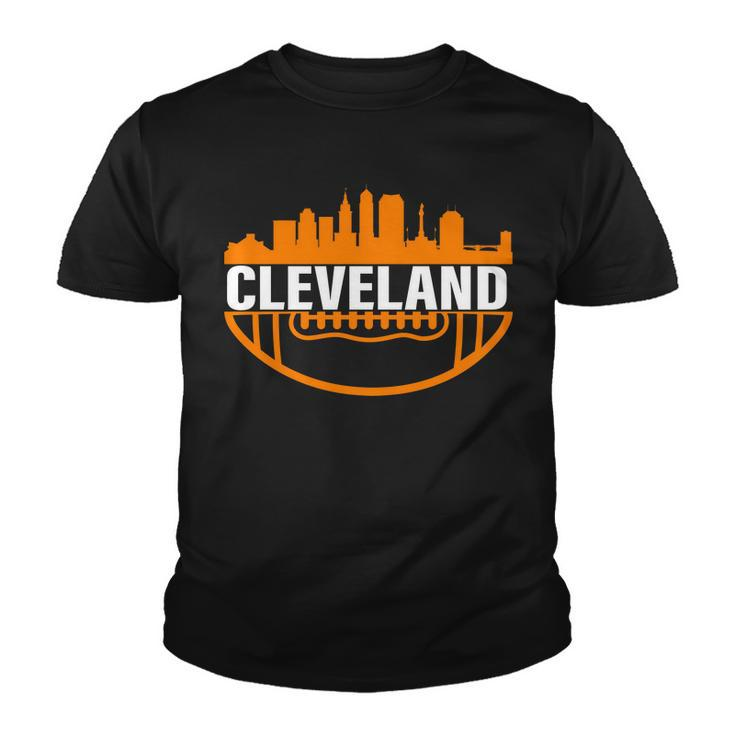 Cleveland Football Skyline City Logo Youth T-shirt