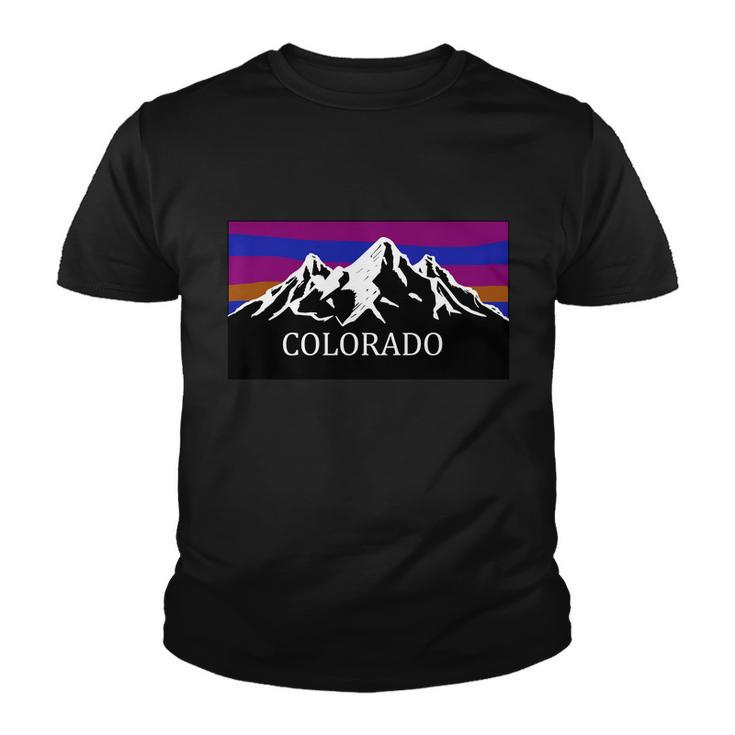 Colorado Mountains Outdoor Flag Mcma Youth T-shirt