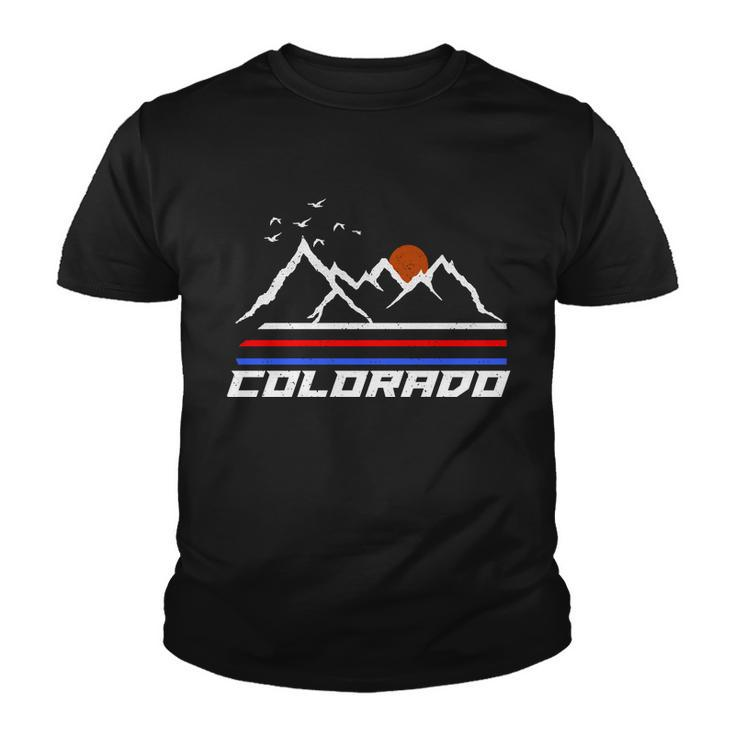 Colorado Mountains Retro Vintage Youth T-shirt