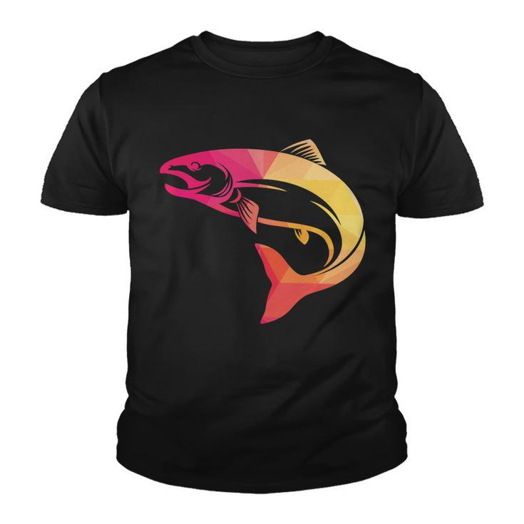 Colorful Geometric Fish Youth T-shirt