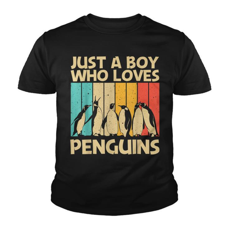 Cool Penguin Design For Boys Kids Penguin Bird Lover   Youth T-shirt