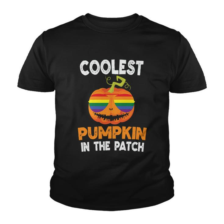 Coolest Pumpkin In The Patch Lgbt Gay Pride Lesbian Bisexual Ally Quote Youth T-shirt