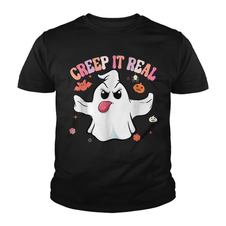 Creep It Real Ghost Kids Boys Girls Halloween Costume  Youth T-shirt
