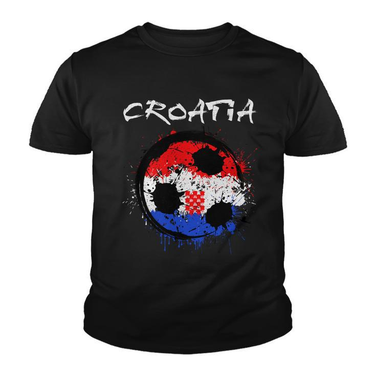 Croatia Soccer Ball Flag Youth T-shirt