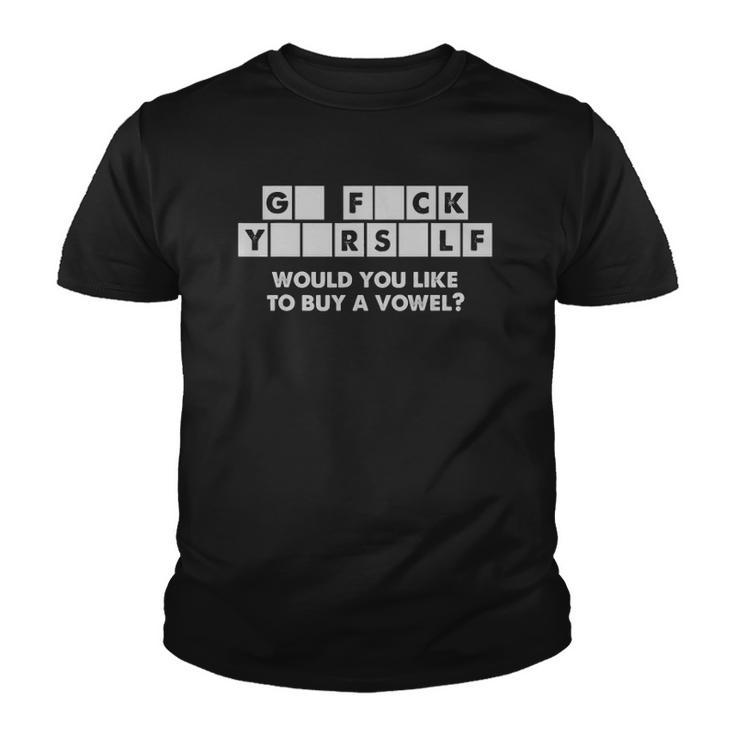 Crossword Go F Yourself Would You Like To Buy A Vowel Youth T-shirt