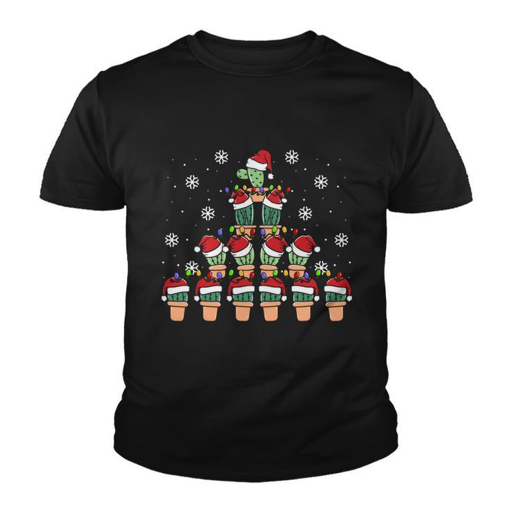 Cute Cactus Christmas Tree Succulent Cactus Xmas Gift Youth T-shirt