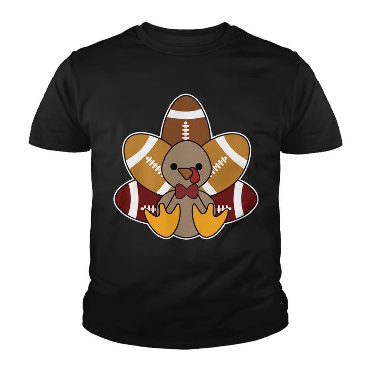 Cute Football Turkey Thanksgiving Tshirt Youth T-shirt