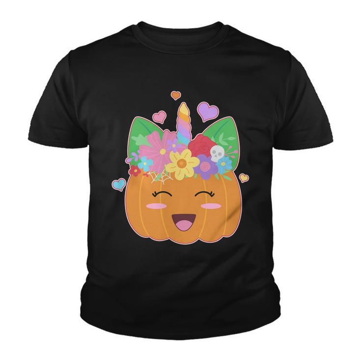 Cute Halloween Unicorn Pumpkin Graphic Design Printed Casual Daily Basic Youth T-shirt
