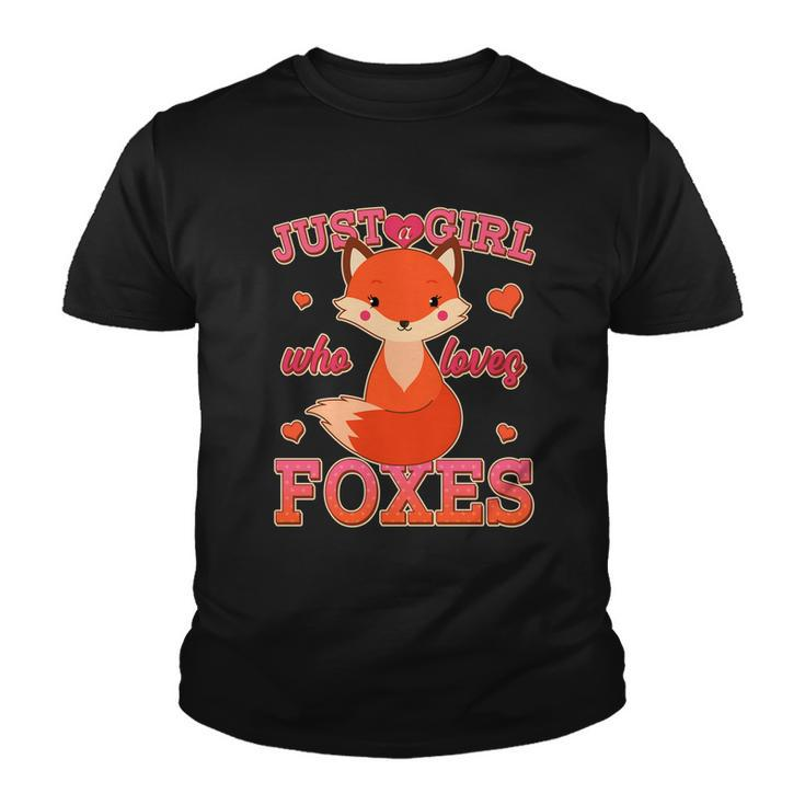 Cute Just A Girl Who Loves Foxes V2 Youth T-shirt