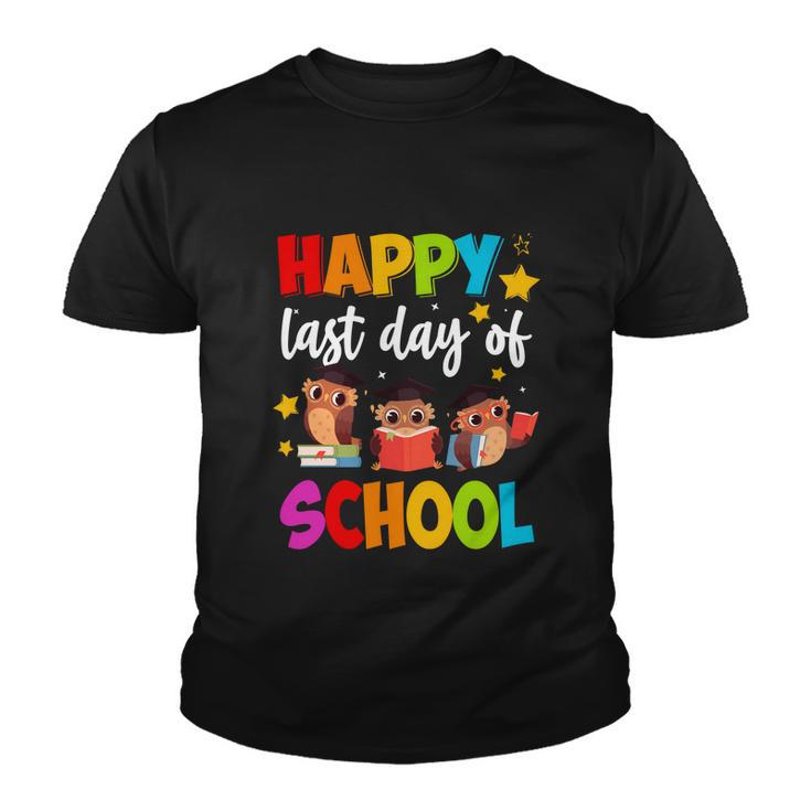 Cute Owls Happy Last Day Of School Gift Youth T-shirt