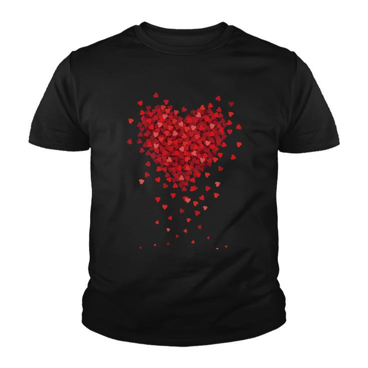 Cute Valentines Day Messy Heart Shapes Youth T-shirt