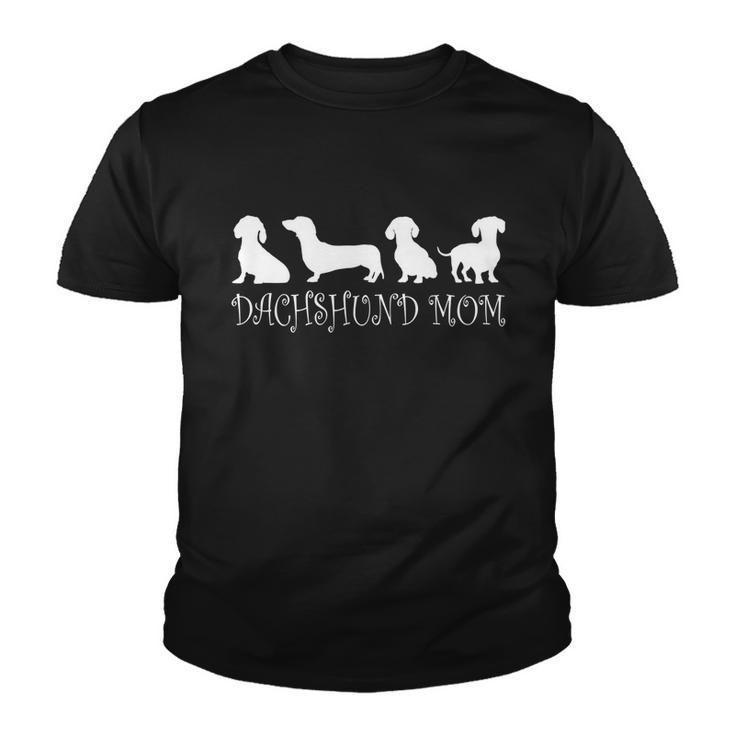 Dachshund Mom Wiener Doxie Mom Cute Doxie Graphic Dog Lover Gift V4 Youth T-shirt