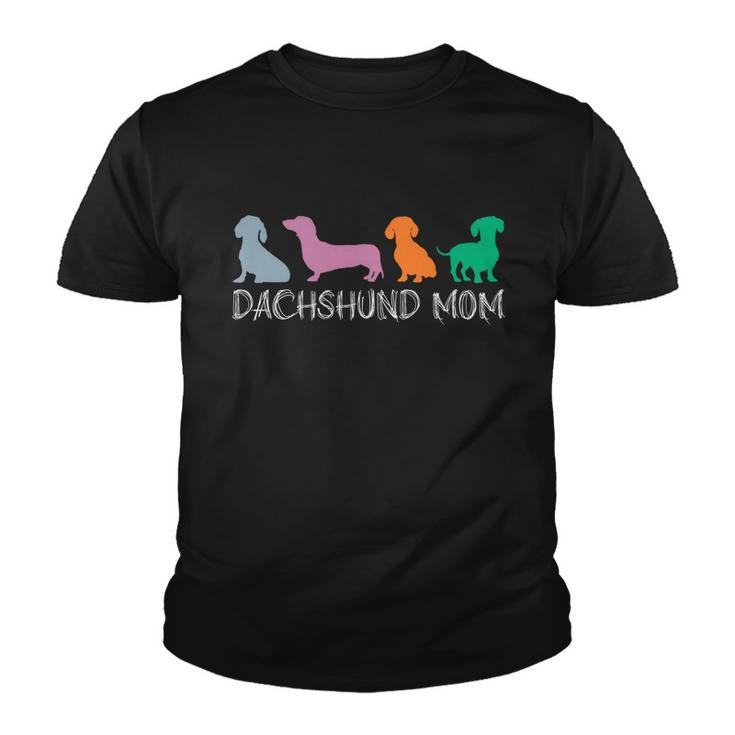 Dachshund Mom Wiener Doxie Mom Graphic Dog Lover Gift Youth T-shirt