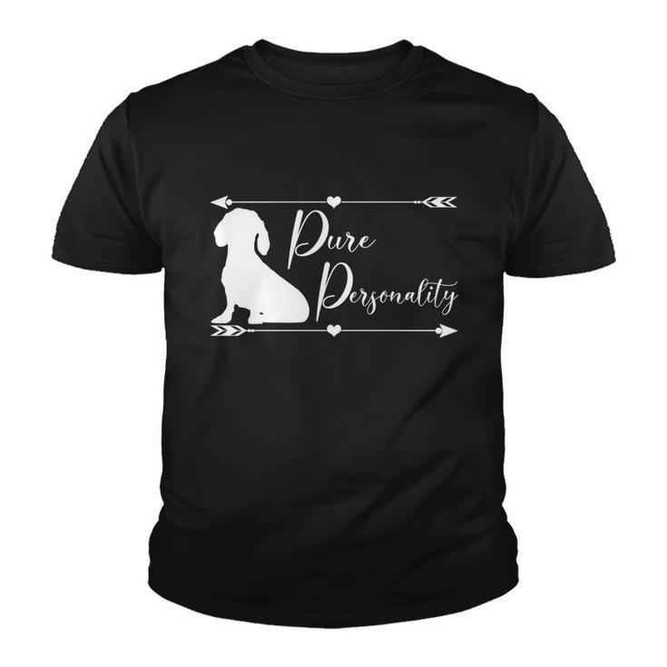 Dachshund Wiener Personality Doxie Mom Dog Lover Gift V2 Youth T-shirt