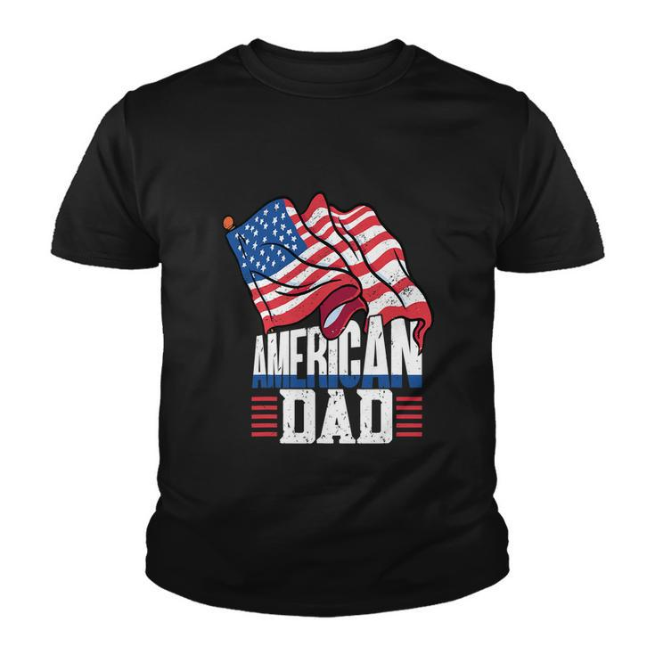 Dad Patriotic American Flag 4Th Of July Youth T-shirt