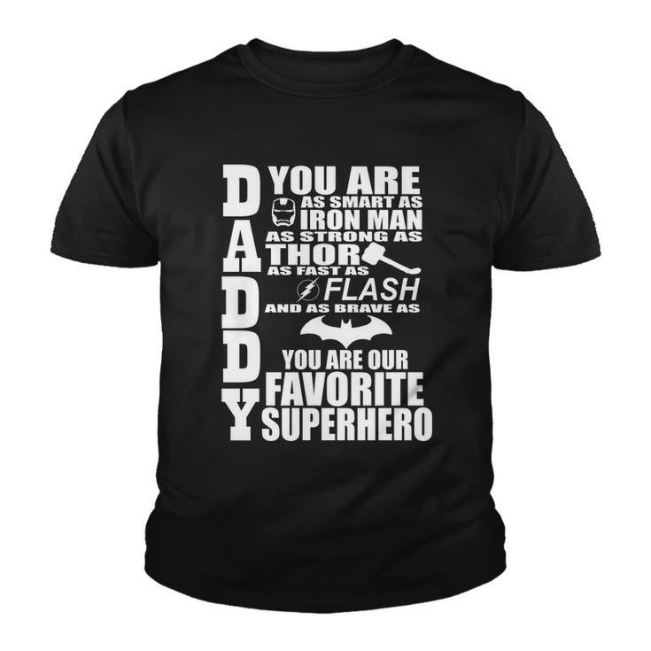 Daddy Superhero Fathers Day Youth T-shirt