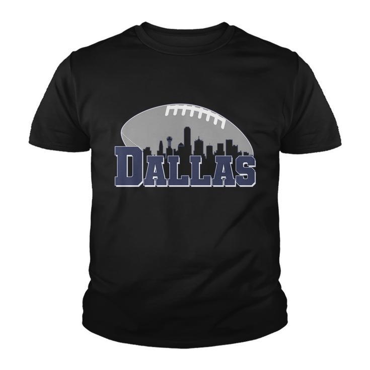 Dallas Texas Skyline City Football Fan Youth T-shirt