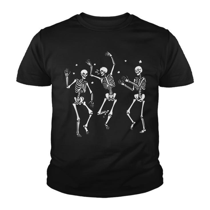 Dancing Skeleton Happy Halloween Ballet Funny Skeleton  Youth T-shirt