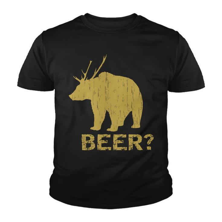 Deer Bear Beer Moose Elk Hunting Funny Tshirt Youth T-shirt