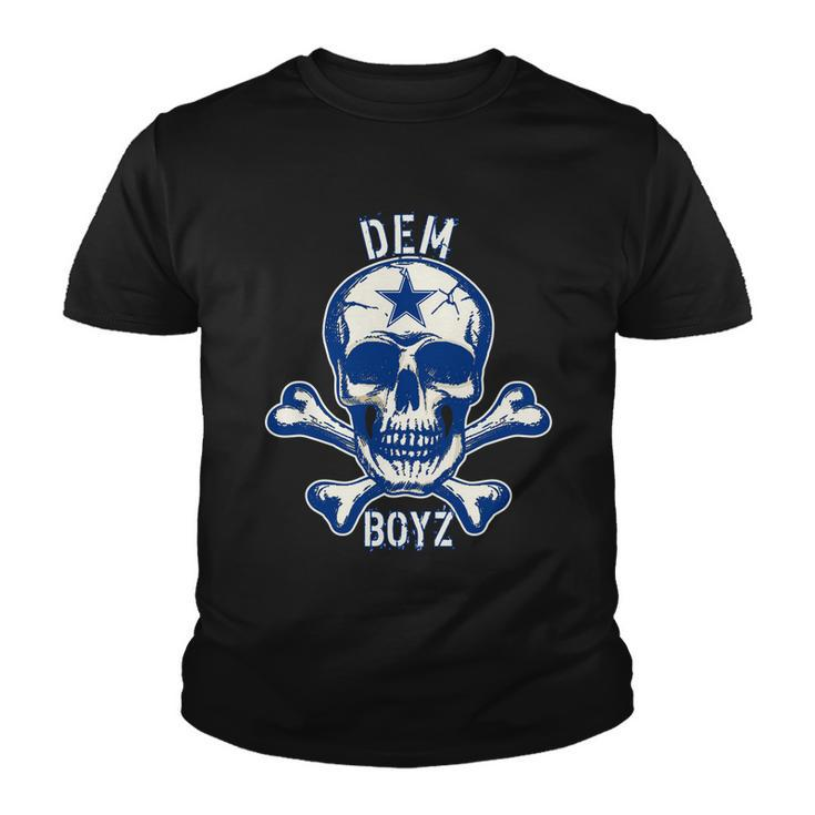 Dem Boyz Dallas Skull Crossbones Star Texas Fan Pride Youth T-shirt