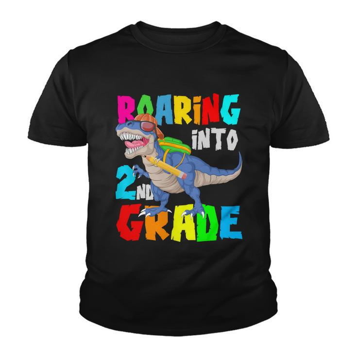 Dinosaur Roaring Into 2Nd Grade Youth T-shirt