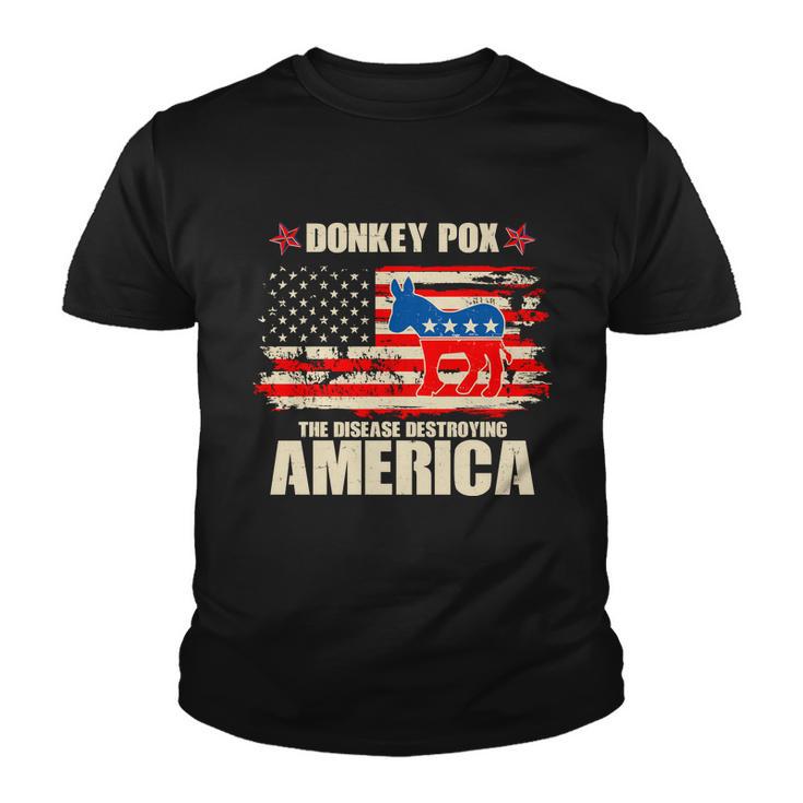 Distressed Donkey Pox The Disease Destroying America Youth T-shirt