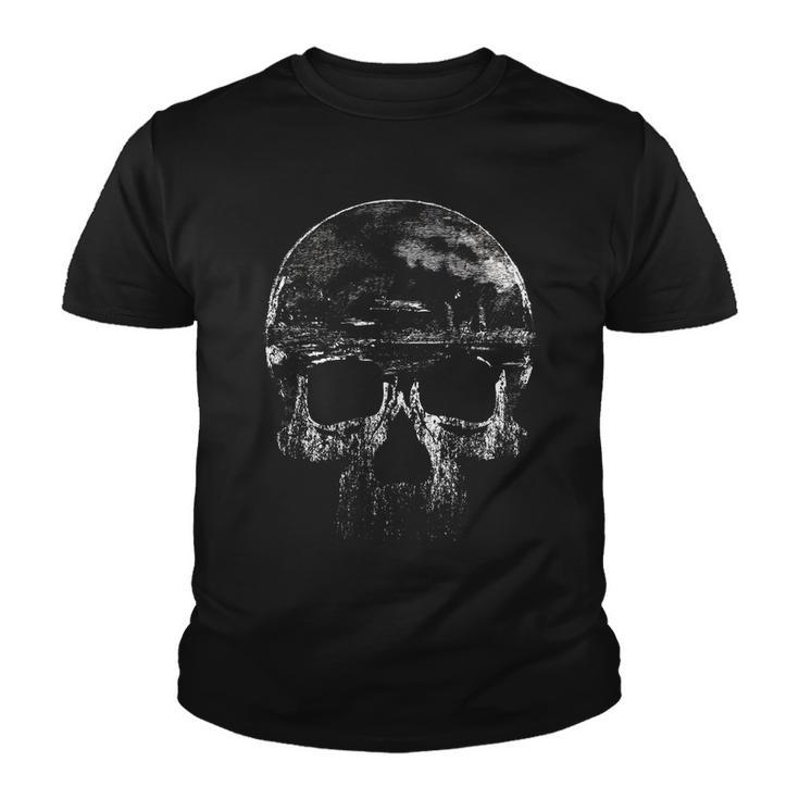 Distressed Skull Graphic Youth T-shirt