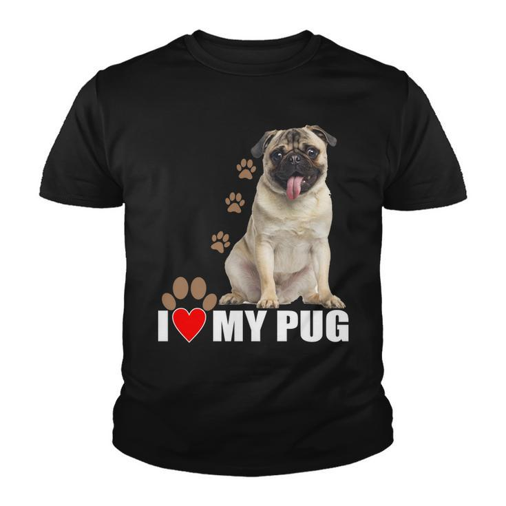 Dogs - I Love My Pug Youth T-shirt