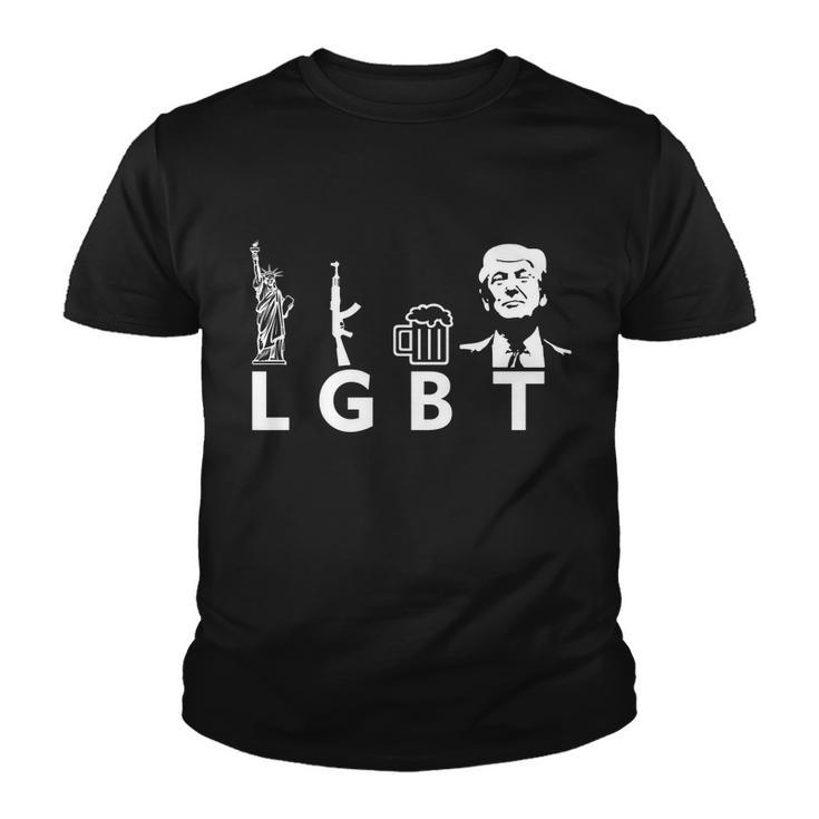 Donald Trump Lgbt Liberty Guns Beer Trump Tshirt Youth T-shirt